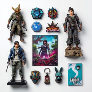 7 piece gaming collectibles set