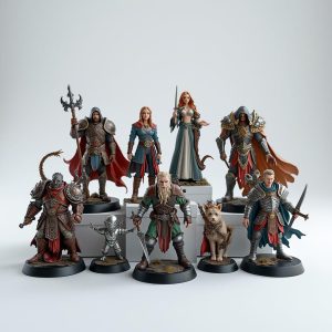 8 piece collectible gaming figurine set